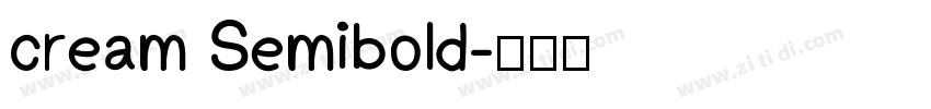 cream Semibold字体转换